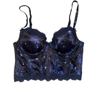 Victoria's Secret Blue and Black Lace Bras
